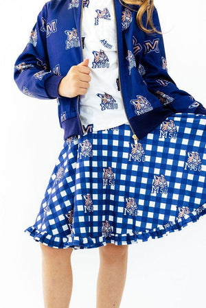 Montana State University Plaid Bobcat Ruffle Twirl Skort