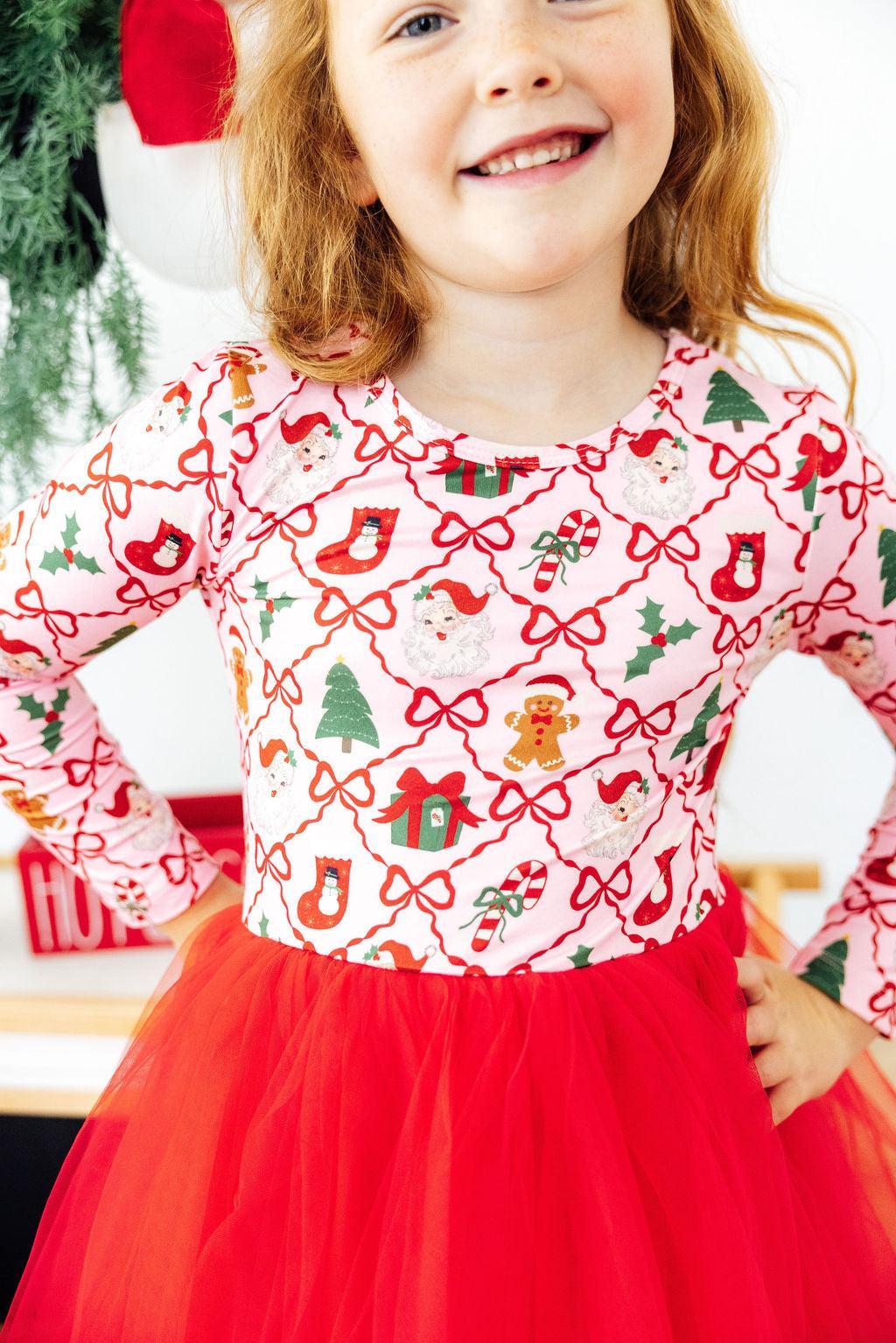 Deck the Halls L/S Tutu Dress-Mila & Rose ®