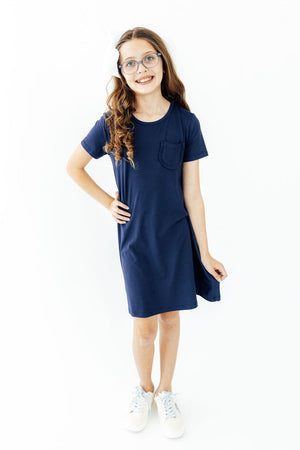 Navy T-Shirt Dress-Mila & Rose ®
