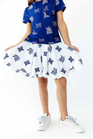 Montana State University White Bobcat Ruffle Twirl Skort-Mila & Rose ®