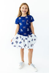 Montana State University Blue Bobcat Ruffle Pocket Tee-Mila & Rose ®