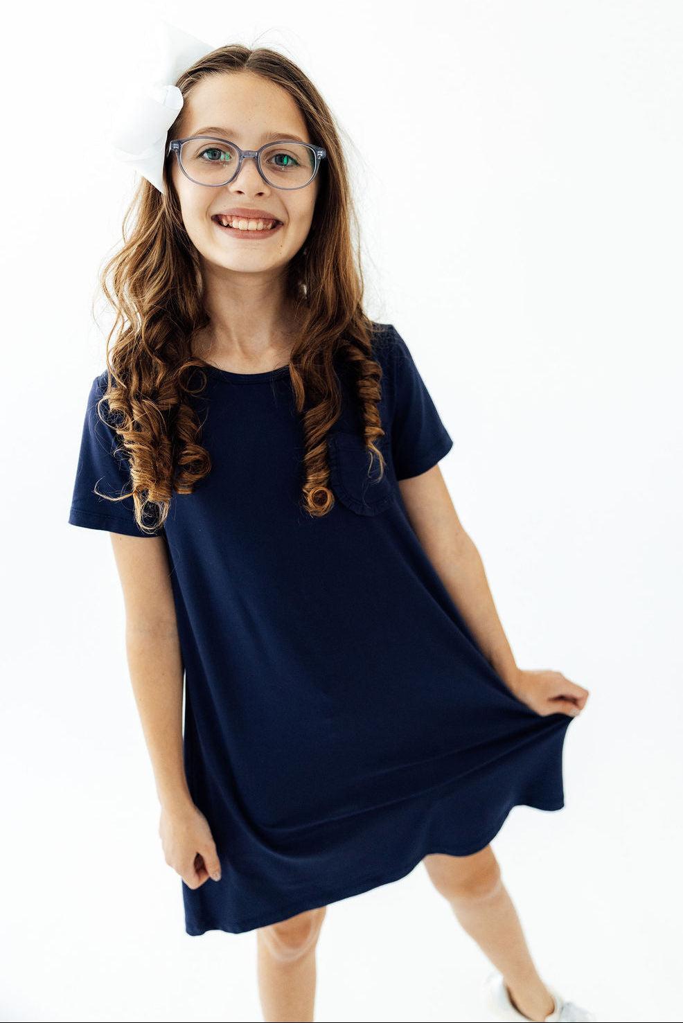 Navy T-Shirt Dress-Mila & Rose ®