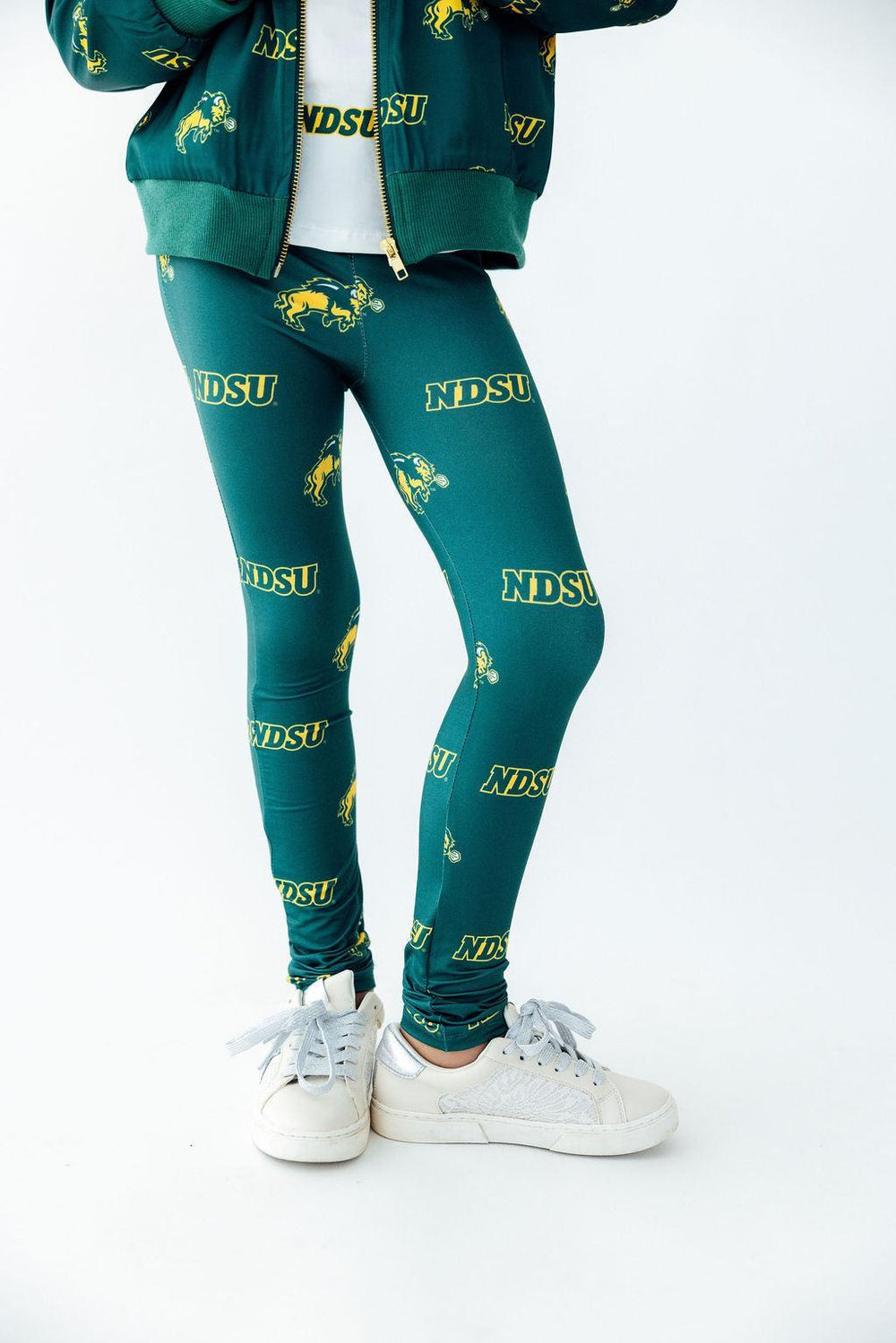 North Dakota State University Green Bison Leggings-Mila & Rose ®