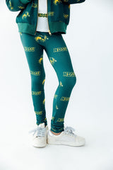 North Dakota State University Green Bison Leggings-Mila & Rose ®
