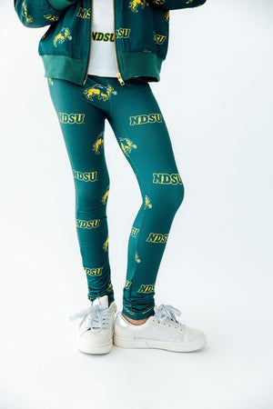 North Dakota State University Green Bison Leggings