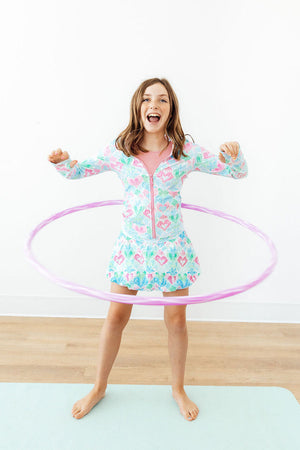 Happy Hearts Full-Zip Ruffle Active Jacket-Mila & Rose ®
