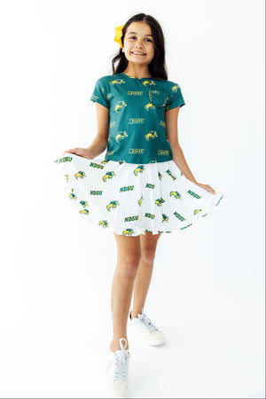 North Dakota State University White Bison Ruffle Twirl Skort-Mila & Rose ®