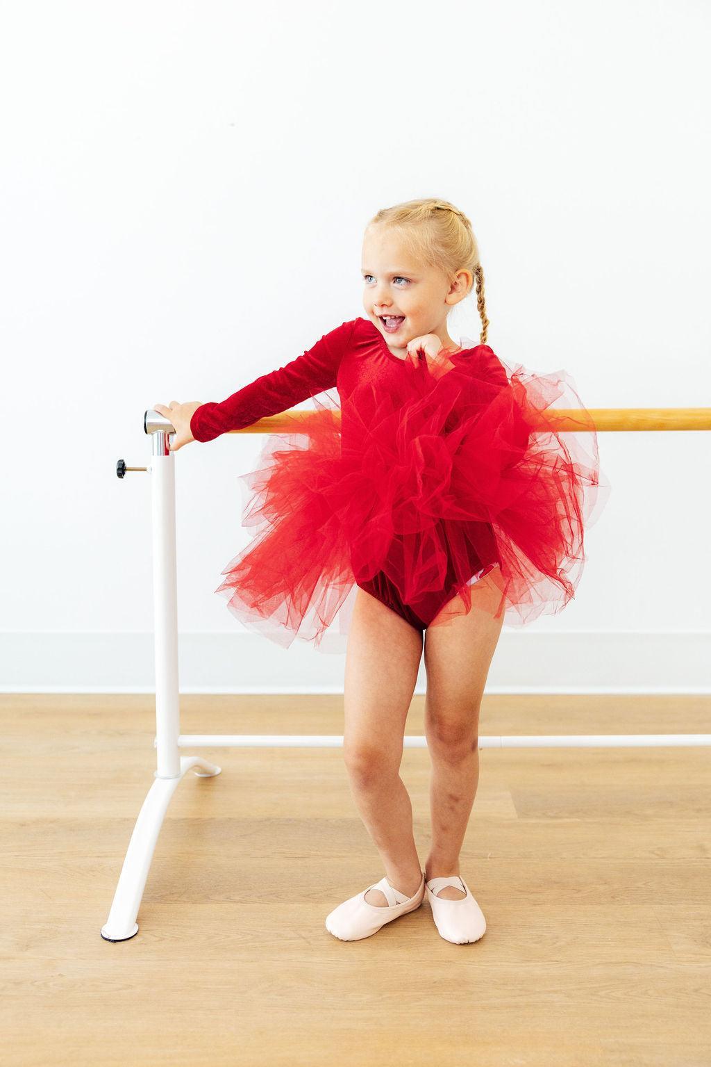 Red Velvet L/S Tutu Leotard-Mila & Rose ®