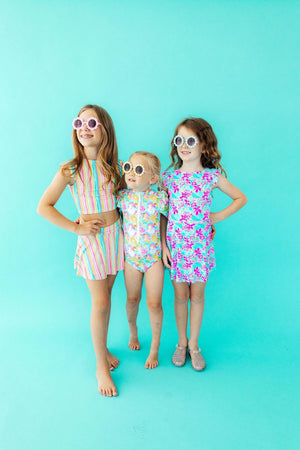 Tropical Punch Flutter Sleeve Twirl Swimsuit-Mila & Rose ®