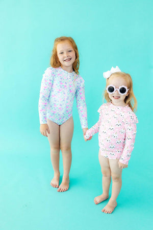 Unicorn Kitties L/S Flutter Rashguard Swimsuit Set-Mila & Rose ®