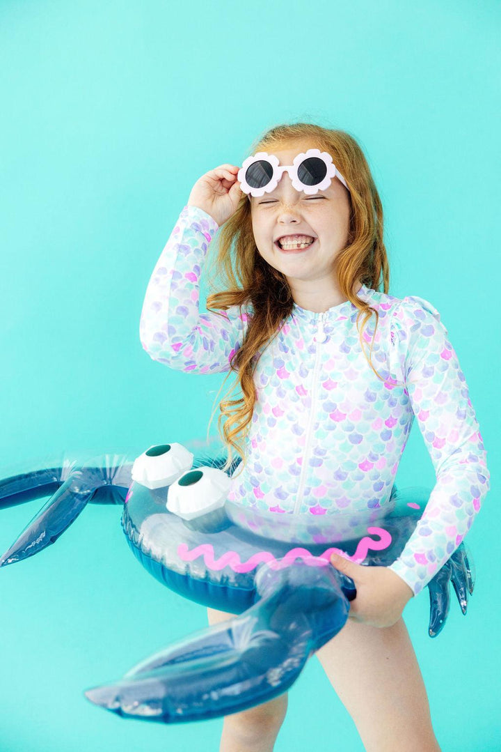 Mermaid Scales L/S Flutter One-Piece Swimsuit-Mila & Rose ®