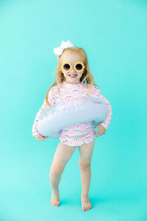 Unicorn Kitties L/S Flutter Rashguard Swimsuit Set-Mila & Rose ®