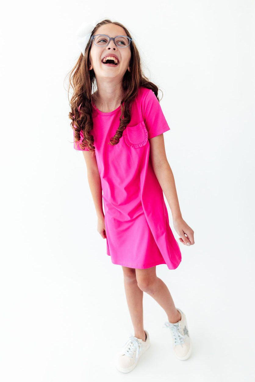 Hot Pink T-Shirt Dress-Mila & Rose ®