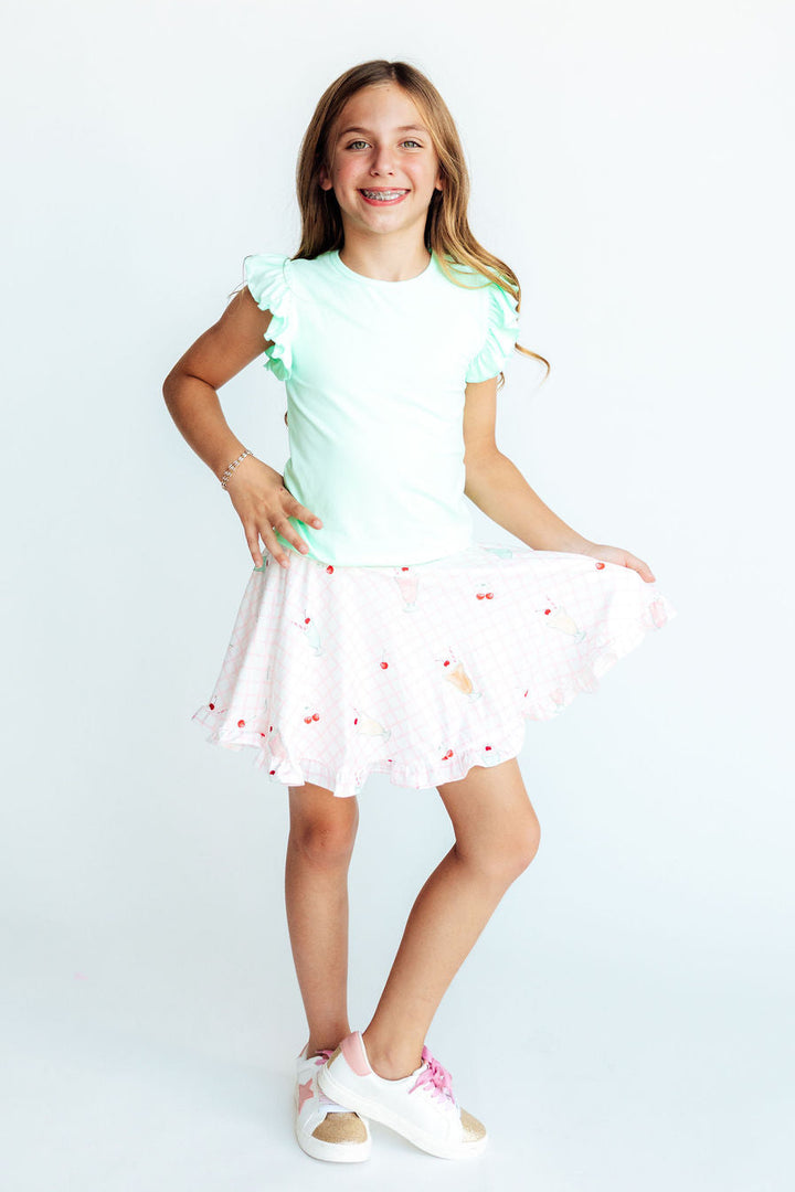 Sweet Sips Ruffle Twirl Skort-Mila & Rose ®
