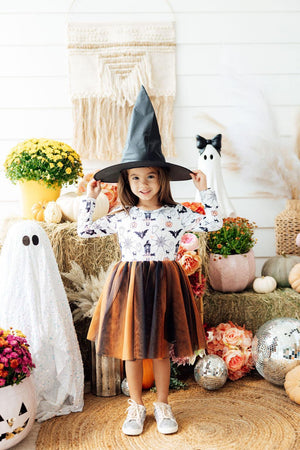 Boo-tiful Halloween L/S Tutu Dress-Mila & Rose ®