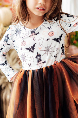 Boo-tiful Halloween L/S Tutu Dress-Mila & Rose ®