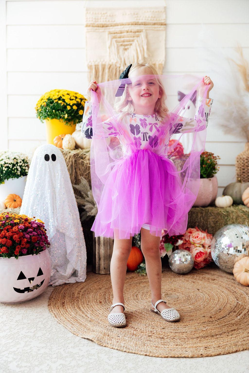 Tied with a Boo L/S Tutu Dress-Mila & Rose ®