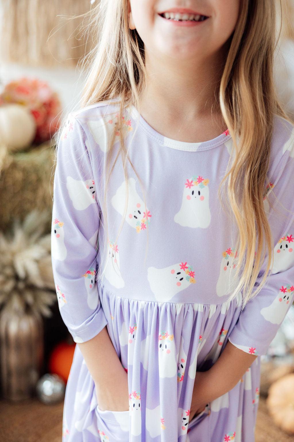 Feeling Fa-boo-lous 3/4 Sleeve Pocket Twirl Dress-Mila & Rose ®
