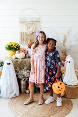 Spooky Sweetheart 3/4 Sleeve Pocket Twirl Dress-Mila & Rose ®