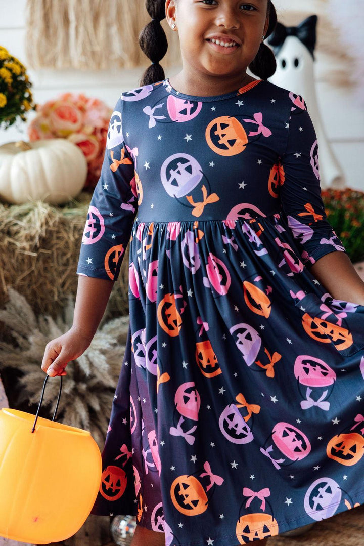 Sweet Tooth 3/4 Sleeve Pocket Twirl Dress-Mila & Rose ®
