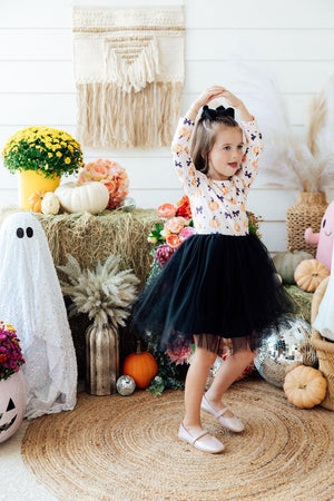 Pretty in Pumpkin L/S Tutu Dress-Mila & Rose ®