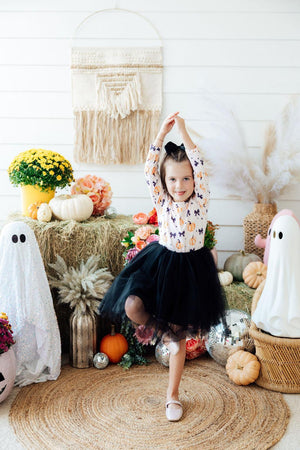 Pretty in Pumpkin L/S Tutu Dress-Mila & Rose ®