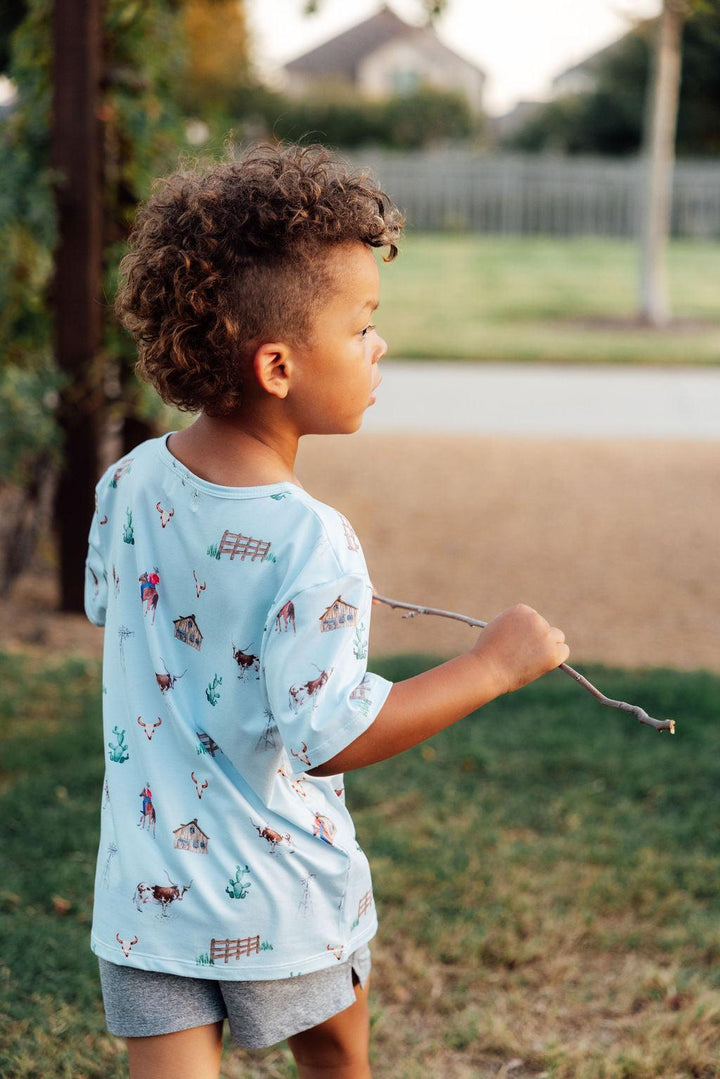 Boys Ranch Hand S/S Pocket Tee-Mila & Rose ®