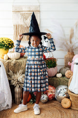 Plaid Pumpkins L/S Pocket Twirl Dress-Mila & Rose ®