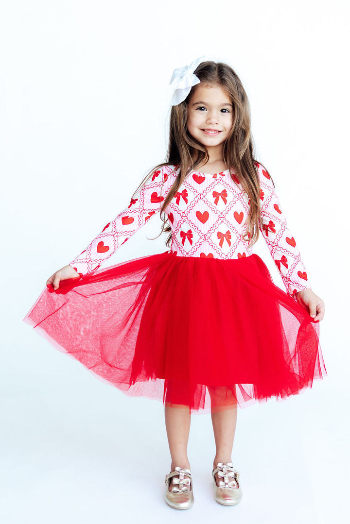 Love You Lots L/S Tutu Dress-Mila & Rose ®
