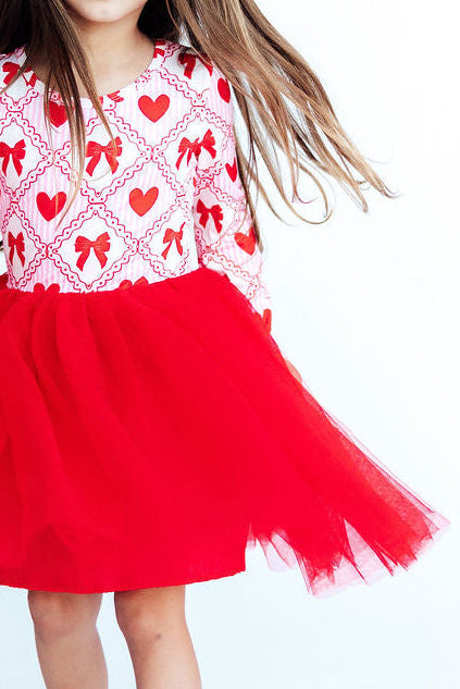 Love You Lots L/S Tutu Dress-Mila & Rose ®