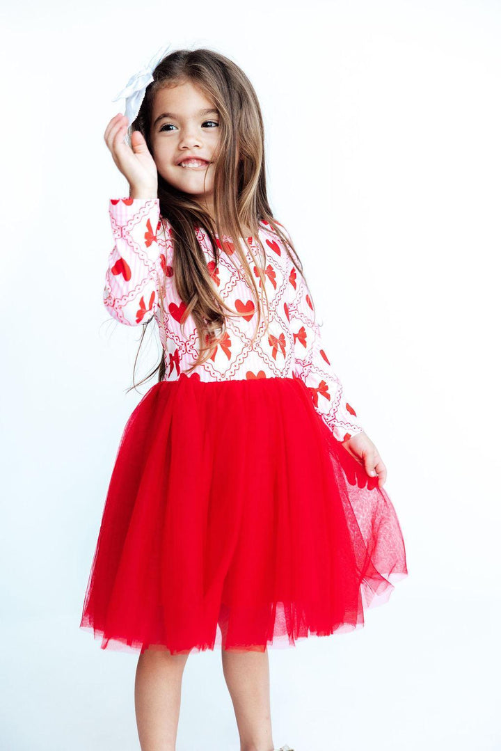 Love You Lots L/S Tutu Dress-Mila & Rose ®