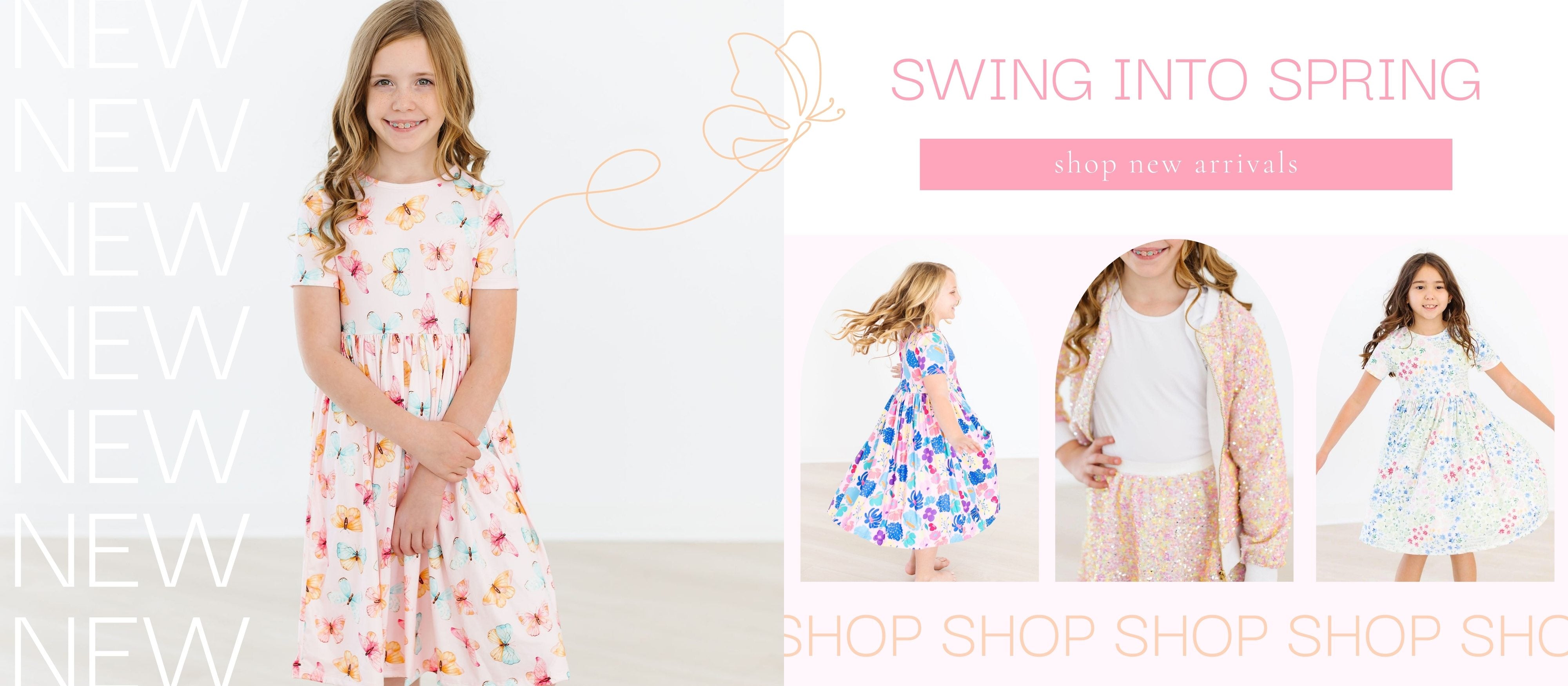 new spring collection girls twirl dresses