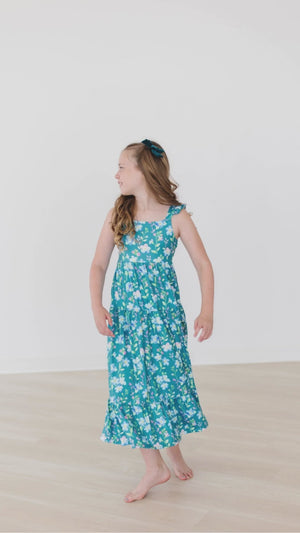 Floral Breeze Ruffle Maxi Dress