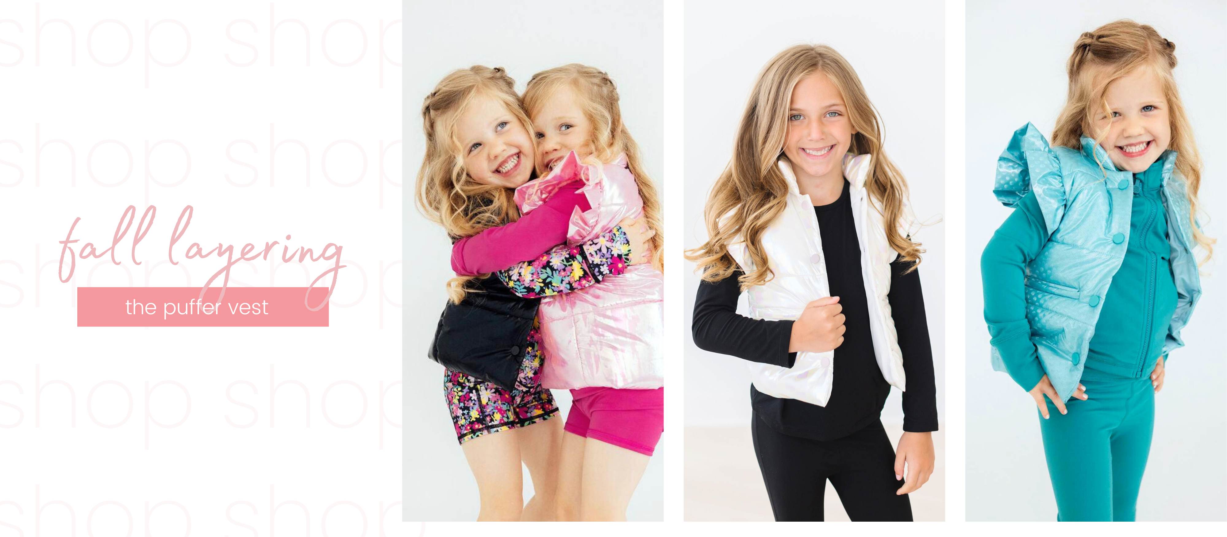 girls winter puffer vest
