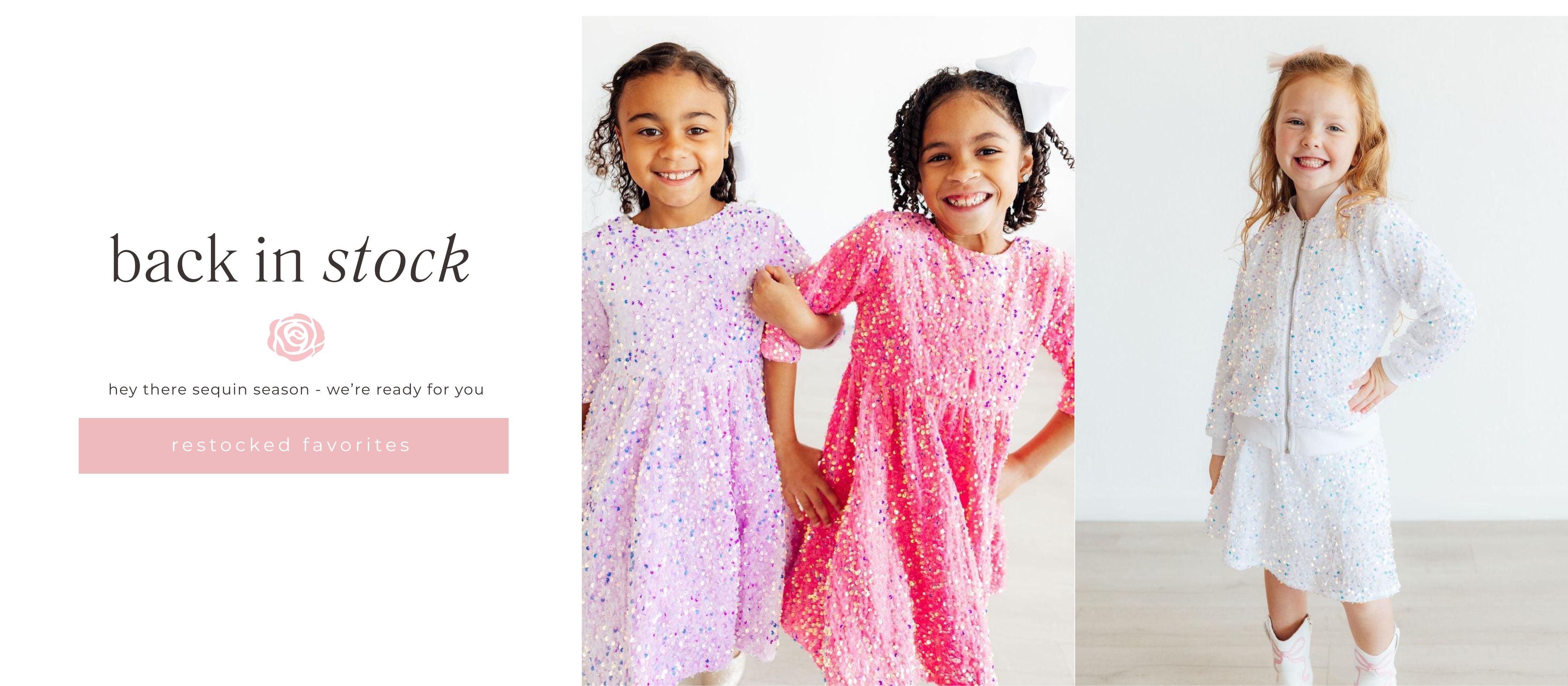 mila and rose little girls back in stock styles sequin dresses and sequin party style