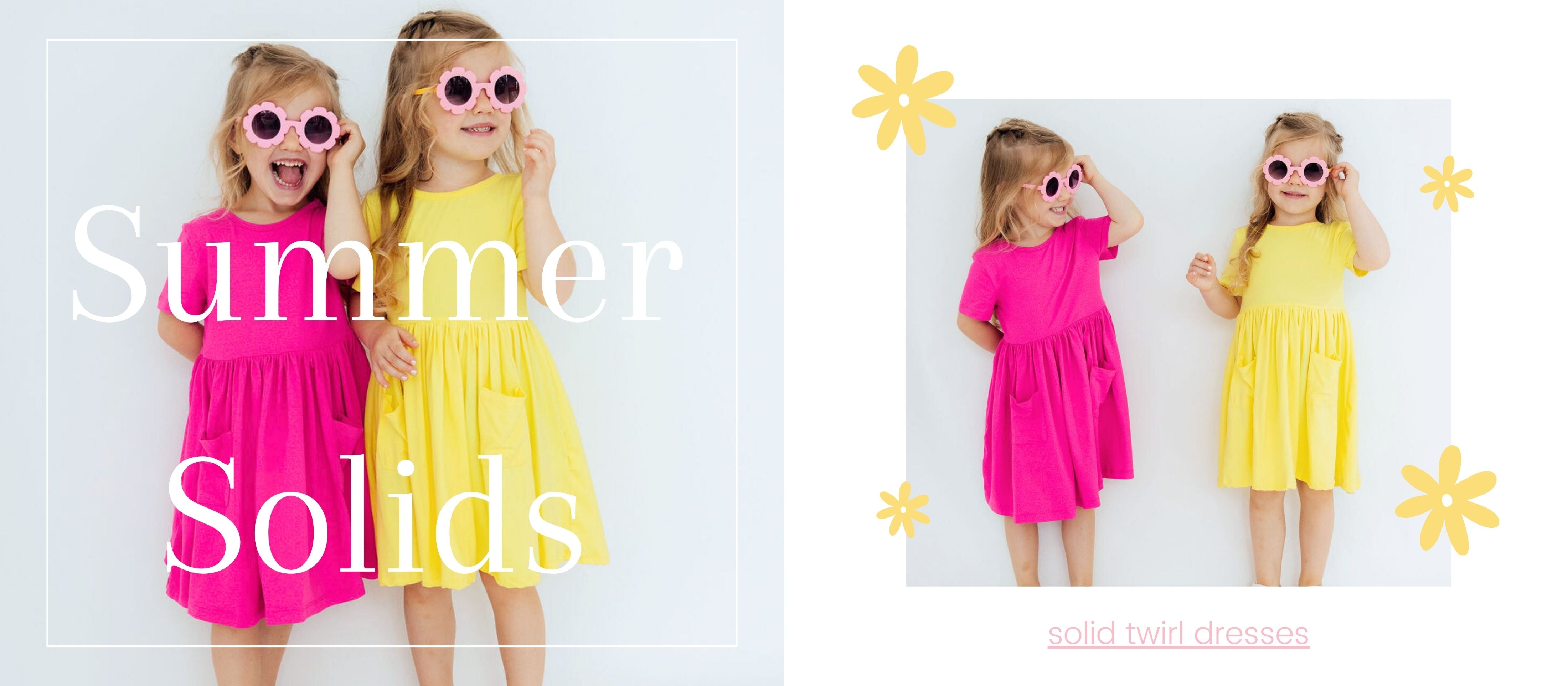 mila and rose girls solid summer twirl dresses
