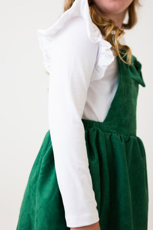 Evergreen Faux Suede Pinafore-Mila & Rose ®