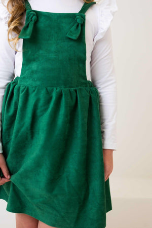 Evergreen Faux Suede Pinafore-Mila & Rose ®