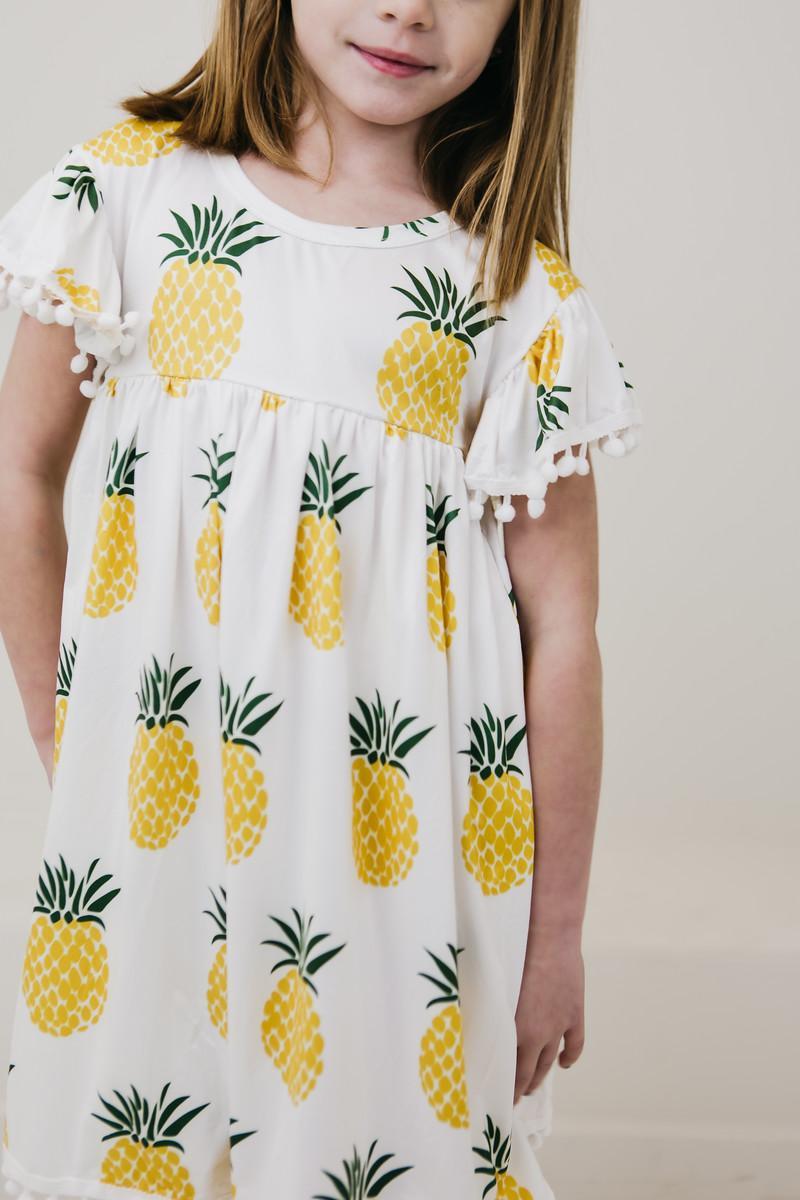 Pineapple Pom Pom Dress-Mila & Rose ®