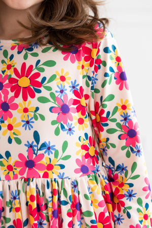 Last Bud Not Least 3/4 Sleeve Pocket Twirl Dress-Mila & Rose ®
