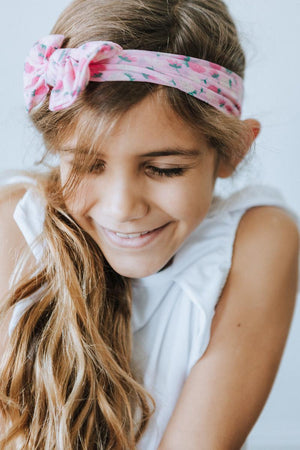 Strawberry Shortcake Nylon Bow Headwrap-Mila & Rose ®