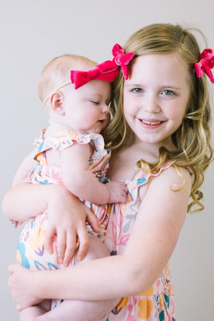SALE Hot Pink Velvet Bow-Mila & Rose ®