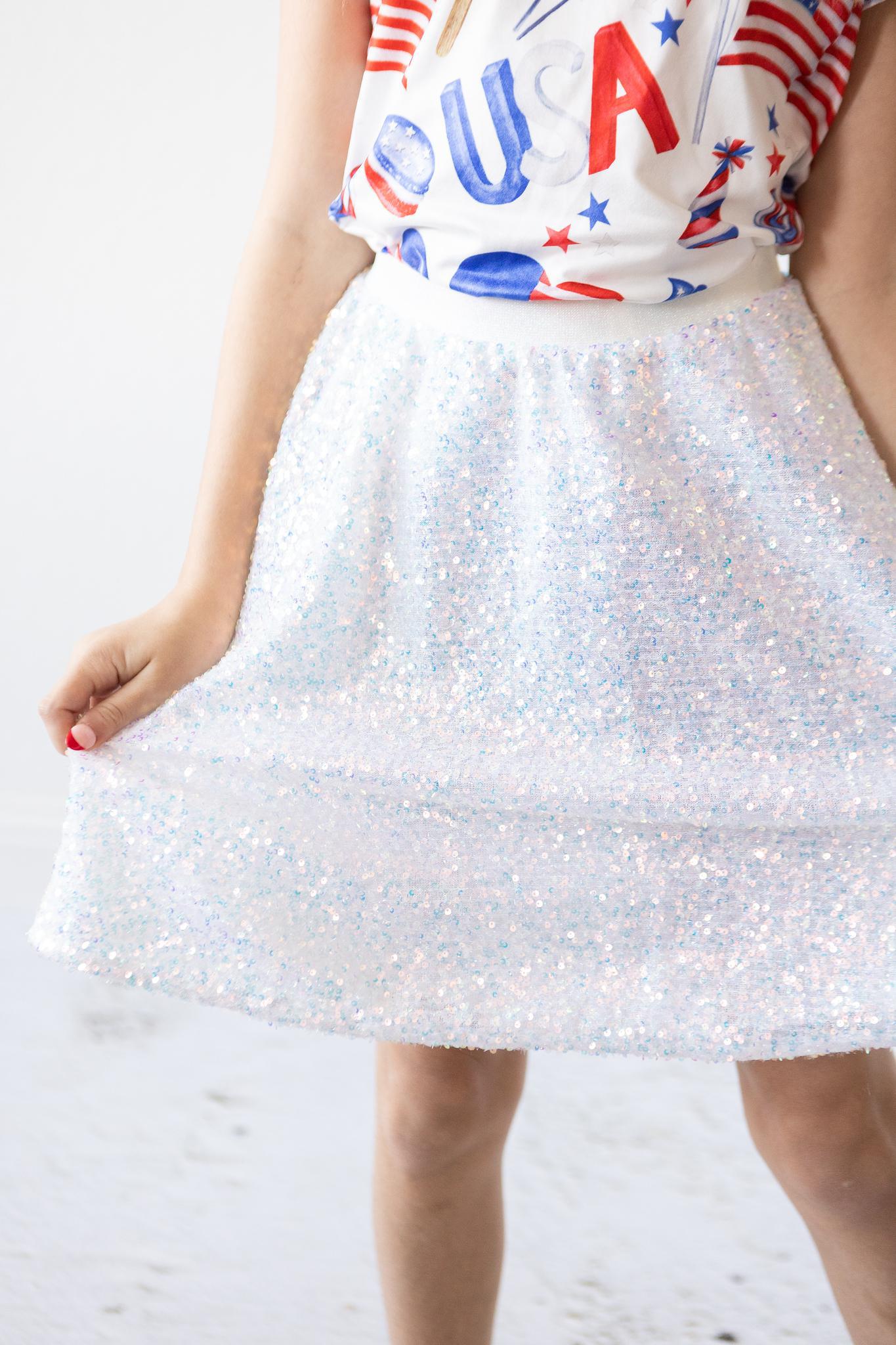 SALE Disco Sequin Twirl Skirt-Mila & Rose ®