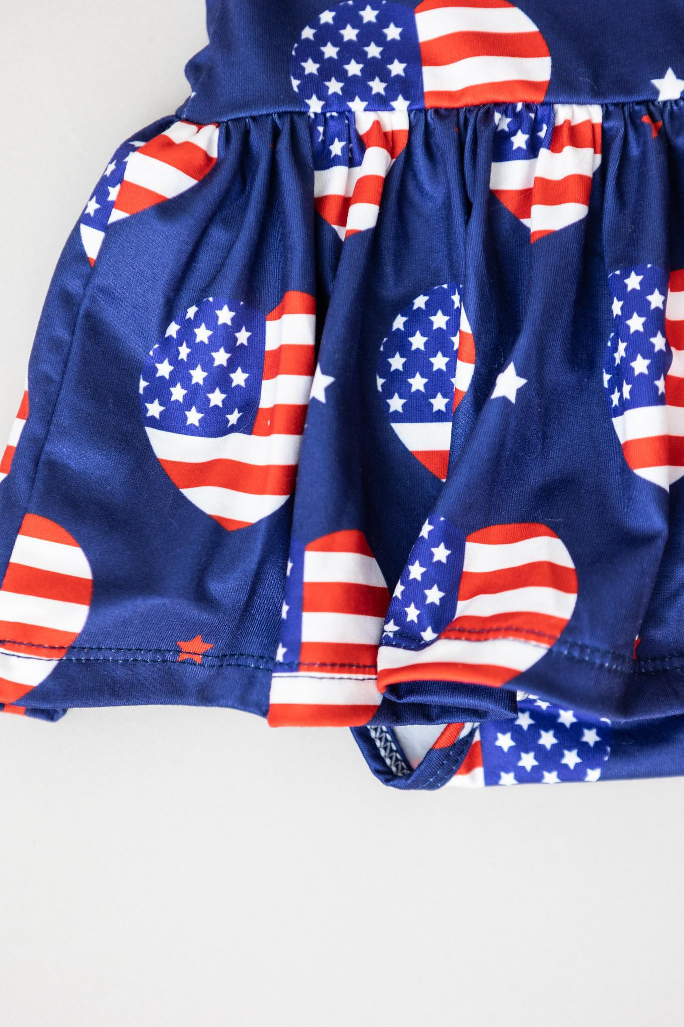 I Heart the USA S/S Twirl Bodysuit-Mila & Rose ®