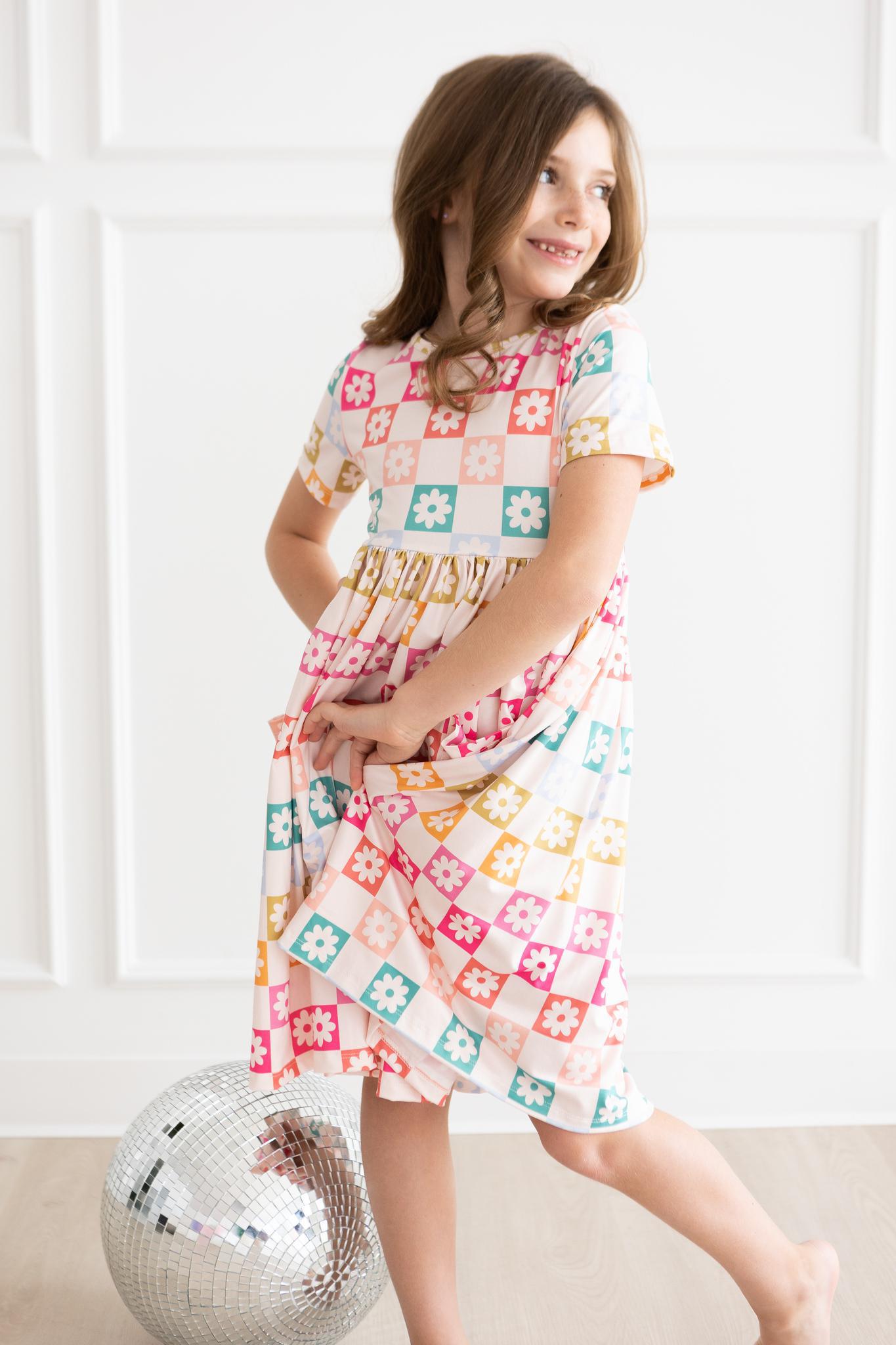 SALE Checkmate S/S Pocket Twirl Dress-Mila & Rose ®