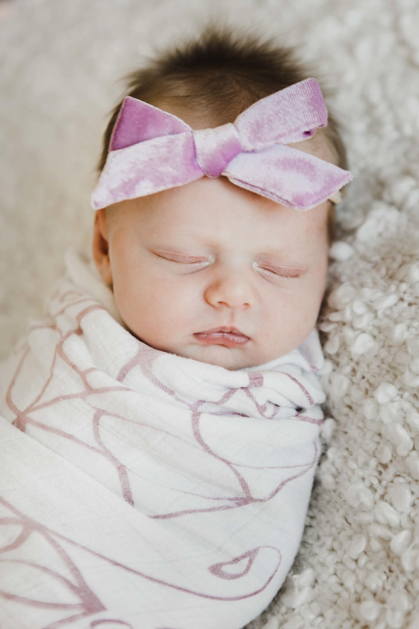 SALE Lavender Velvet Bow-Mila & Rose ®