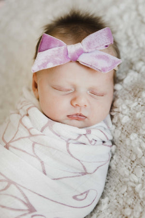 SALE Lavender Velvet Bow-Mila & Rose ®
