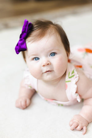 SALE Purple Velvet Bow-Mila & Rose ®