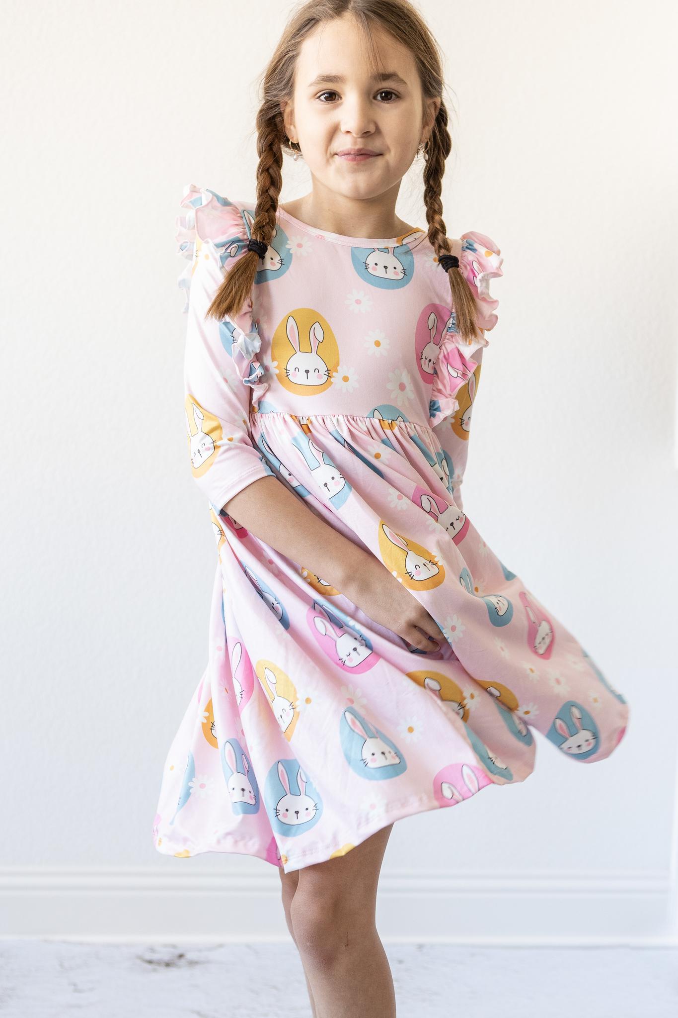 Hop 'til You Drop Ruffle Twirl Dress-Mila & Rose ®