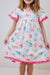 Rainbow Dot Pom Pom Dress-Mila & Rose ®
